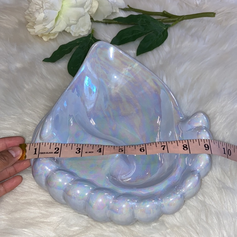 2/14/61 Unique JAB Iridescent Blue Shell Display Ceramic Tray - Picture 15 of 17